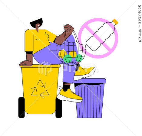 Zero waste technology abstract concept vector illustration. Waste free technology, environmental pollution, reuse reduce recycling, waste prevention, easy zero, plastic free abstract metaphor. 89174650