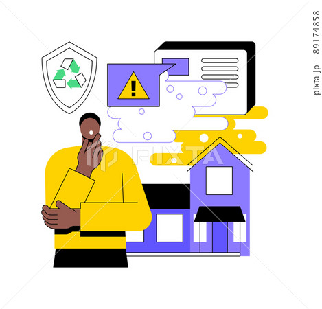 Air quality monitor abstract concept vector illustration. Indoor monitoring system, smart home detectors, air filtering, improve the air quality, sensor measuring pollution abstract metaphor. 89174858