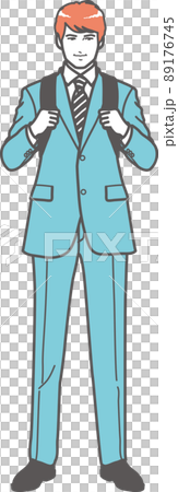 年輕的全身背著商務背包 年輕的全身背著商務背包 89176745