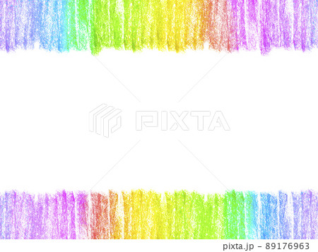 虹色パステルレインボー、ラインアートの縁飾り 虹色パステルレインボー、ラインアートの縁飾り 89176963