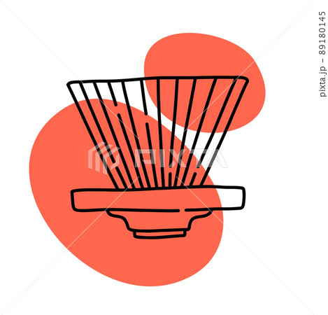 Accessories for coffee icon lineart, calm simple color vector 89180145