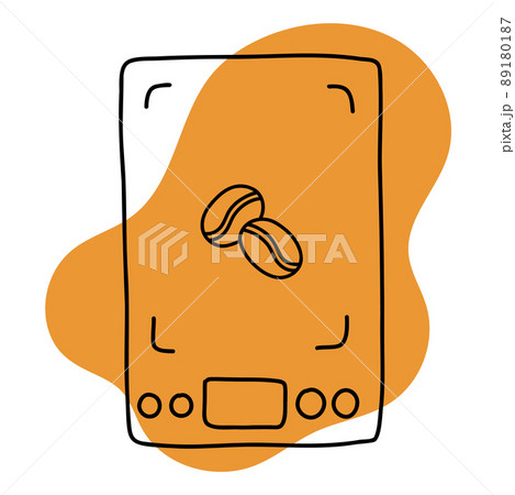 Coffee accessories icon lineart, calm simple color vector 89180187