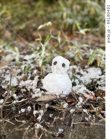 森の中の小さい雪だるま 89180491