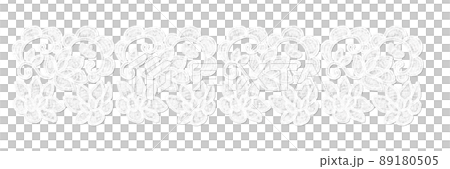 刺しゅう風レース白 89180505