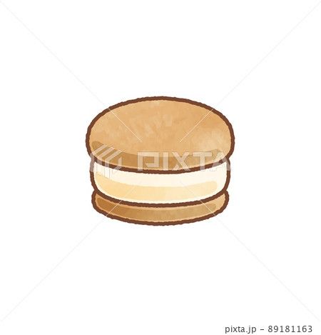 水彩画風のクッキーアイスのイラスト 89181163