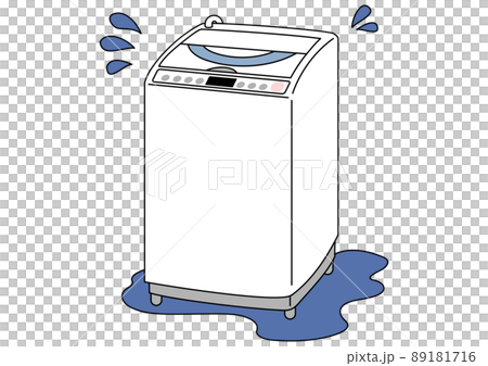 Vertical washing machine that leaked water 89181716