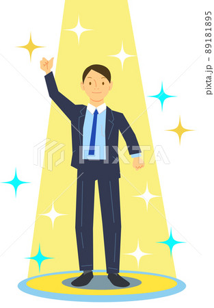 脚光を浴びる男性 89181895