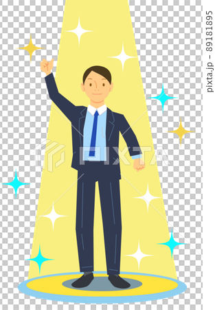 脚光を浴びる男性 89181895