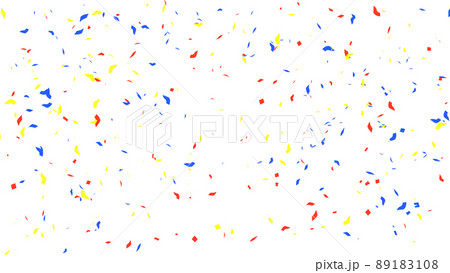 派手な色の紙吹雪のエフェクト 16：9のイラスト素材 [89183108] - PIXTA