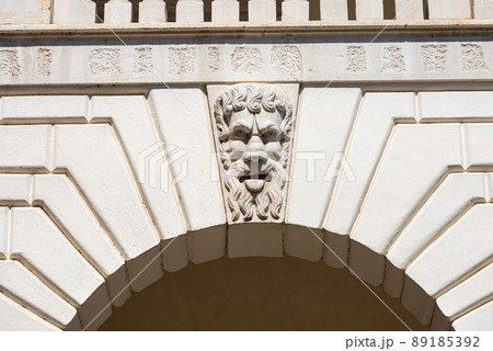 Close-up of Medieval Broletto Palace in Brescia Downtown - Lombardy Italy Close-up of Medieval Broletto Palace in Brescia Downtown - Lombardy Italy 89185392