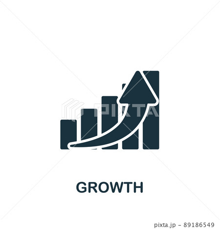 Growth icon. Monochrome simple Business Motivation icon for templates, web design and infographics Growth icon. Monochrome simple Business Motivation icon for templates, web design and infographics 89186549