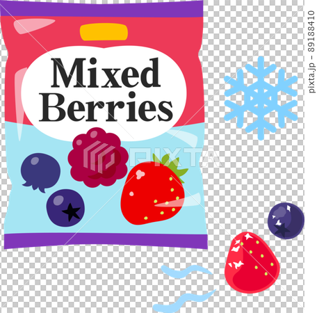 Frozen mixed berries in a bag Frozen mixed berries in a bag 89188410