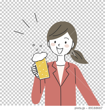 ビアジョッキを持つスーツを着た女性 ビアジョッキを持つスーツを着た女性 89188687