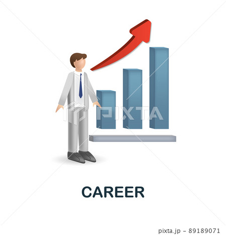 Career icon. 3d illustration from startup collection. Creative Career 3d icon for web design, templates, infographics and more 89189071