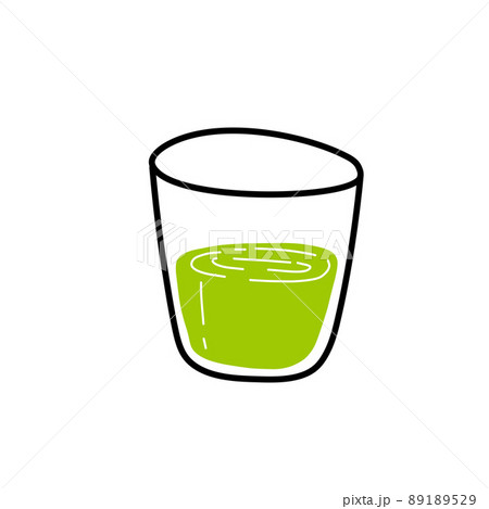 Green tea mate. Summer refreshing drink. Cocktail in glass. Green tea mate. Summer refreshing drink. Cocktail in glass. 89189529