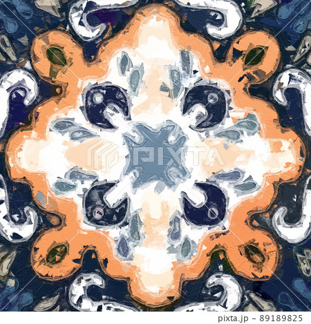 Abstract beautiful mandala tile illustration Abstract beautiful mandala tile illustration 89189825