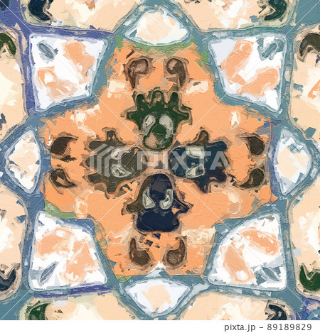 Abstract beautiful mandala tile illustration Abstract beautiful mandala tile illustration 89189829