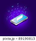 isometric smartphone concept with online services and applications 89190813