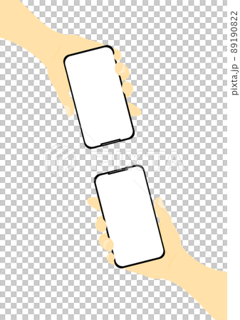 彼此智能手機之間的數據傳輸和同步示意圖 89190822