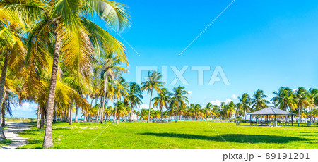 Beautiful Crandon Park Beach in Key Biscayne in Miami 89191201