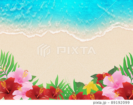 浜辺 マリンブルー 背景素材 浜辺 マリンブルー 背景素材 89192099
