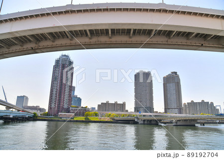のぞみばし(のぞみ橋)/有明西運河周辺/お台場方面を望む(東京都港区)【2022.4】 のぞみばし(のぞみ橋)/有明西運河周辺/お台場方面を望む(東京都港区)【2022.4】 89192704