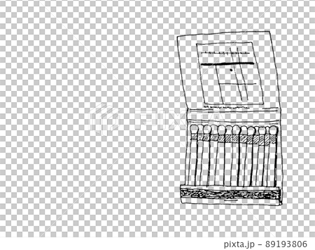 ブックマッチのペン画イラスト 89193806