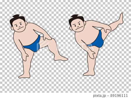 相撲の四股　伝統的シコと現代的なシコ 89196111