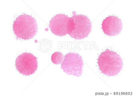 Colorful abstract pink watercolor splashes. 89196602