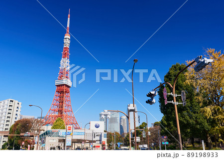 東京 赤羽橋交差点付近の風景 東京 赤羽橋交差点付近の風景 89198933