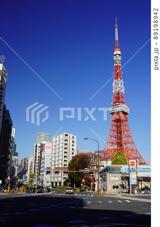 東京 赤羽橋交差点付近の風景 東京 赤羽橋交差点付近の風景 89198942