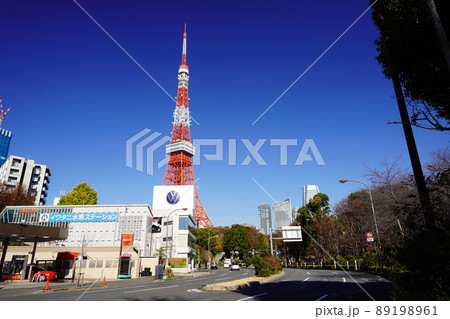 東京　赤羽橋交差点付近の風景 89198961