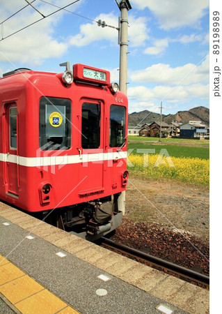 揖斐駅に停車する600系養老鉄道車両と菜の花 揖斐駅に停車する600系養老鉄道車両と菜の花 89198989