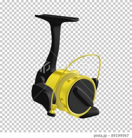 釣具のイラスト素材 オーソドックスなスピニングリール(1_3) 黒と金 釣具のイラスト素材 オーソドックスなスピニングリール(1_3) 黒と金 89199567
