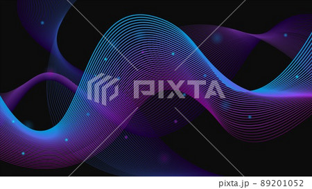 Abstract Gradient Waving Line Technology Background Abstract Gradient Waving Line Technology Background 89201052