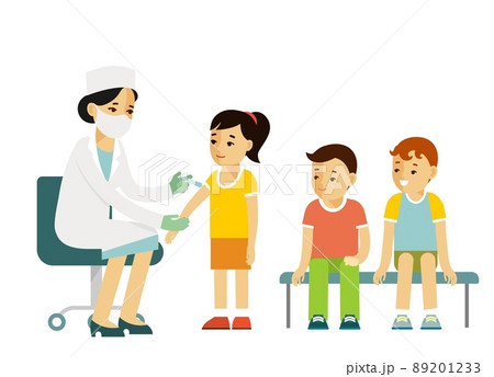 Children vaccination concept. Healthcare, medical treatment, prevention and immunize. 89201233
