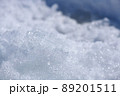 Blue snow crystalline close-up. 89201511