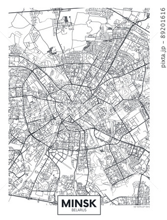 City map Minsk, travel vector poster design City map Minsk, travel vector poster design 89201616