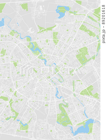 City map Minsk, color detailed plan, vector illustration 89201618