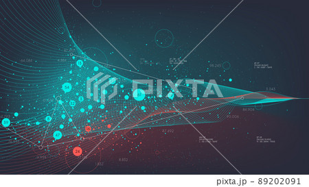 Visualization digital flow of information, processing and structuring big data for analysis and forecasts, Modern computing systems of big data 89202091