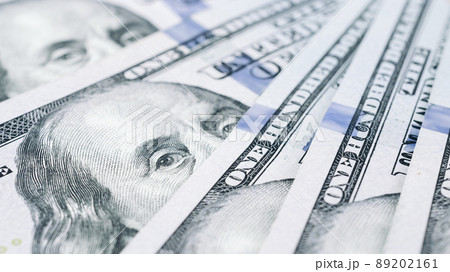 Us dollar. American money, falling cash. Hundred dollars isolated on white background. Us dollar. American money, falling cash. Hundred dollars isolated on white background. 89202161