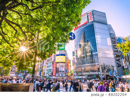 日本の東京都市景観 新系統国内初確認・オミクロン株XEとは別系統。新緑の渋谷は驚愕の人流＝4月28日 89202204