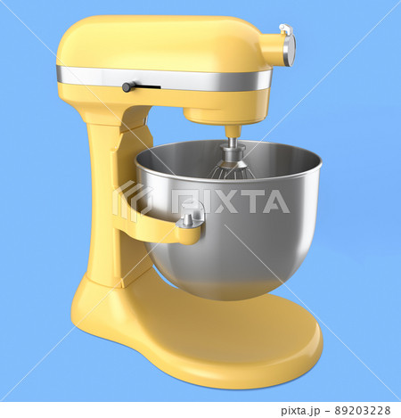Modern kitchen mixer for cooking, blending and mixing on blue background. 89203228