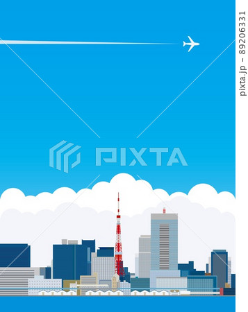 東京　東京タワー　飛行機 89206331