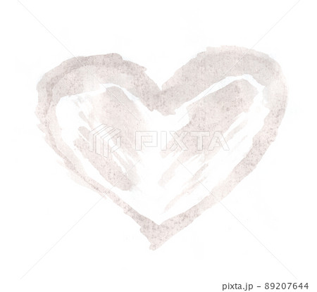 Isolated heart symbol, love, valentine's day. Watercolor, art decoration, sketch. Illustration hand drawn modern 89207644