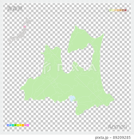 青森県の地図・Aomori Map 89209285