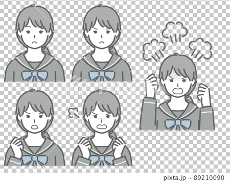 憤怒的表情女學生強度 憤怒的表情女學生強度 89210090
