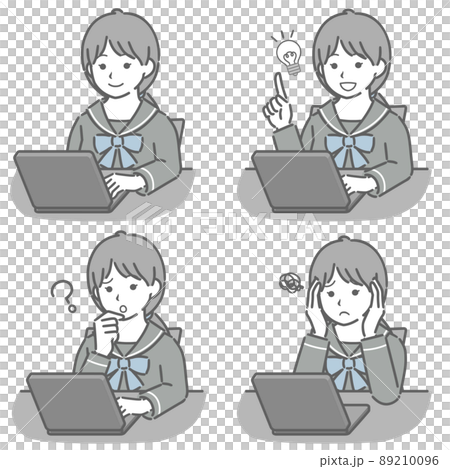 操作個人計算機的女學生 89210096