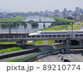 岡山市心臓病センター榊原病院より望む南側の風景と通過する新幹線 89210774