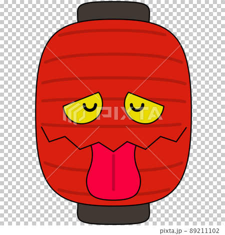 Illustration of a ghost of a lantern that closes your eyes (with outline) Illustration of a ghost of a lantern that closes your eyes (with outline) 89211102